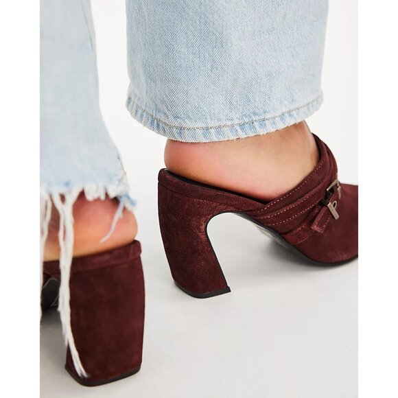 Free People Burgundy Mules - Picture 2 of 5